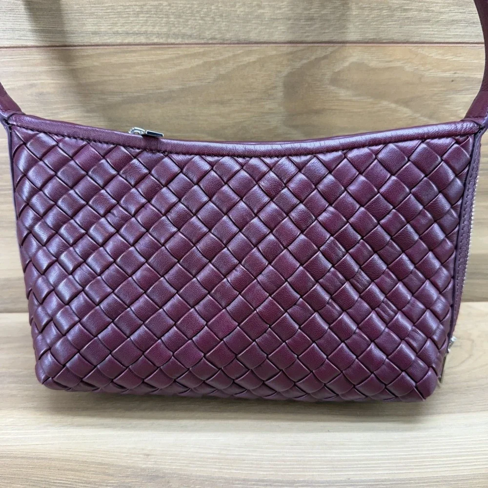 Walter Baker Hazel Hand Woven Baguette Small Hobo Bag Soft Leather